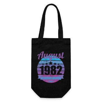 Born August 1982 40 years 40s 40th birthday - Gift Bag for Bottles - black - Front