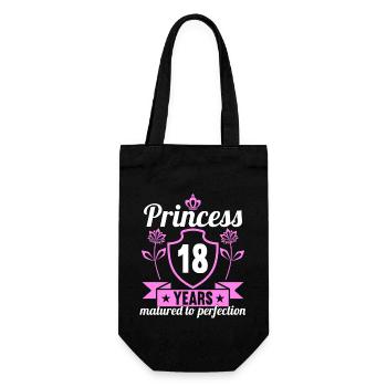 18 ans fille 18 bday Princesse 18 anniversaire - Sac à bouteille - noir - Devant