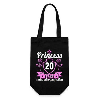 20 year old girl 20 bday Princess 20 birthday - Gift Bag for Bottles - black - Front