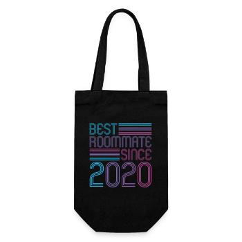 Best roommate since 2020 love your roomates - Geschenkbeutel für Flaschen - Schwarz - Vorne