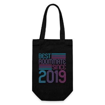 Best roommate since 2019 love your roomates - Gift Bag for Bottles - black - Front