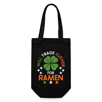 Échangez le trèfle contre des ramen | | amateur de ramen Japon - Sac à bouteille - noir - Devant