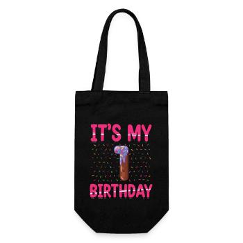 It's My 1st Birthday | Sprinkles Theme | - Gift Bag for Bottles - black - Front