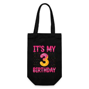 C’est mon 3e anniversaire | | du thème Sprinkles - Sac à bouteille - noir - Devant