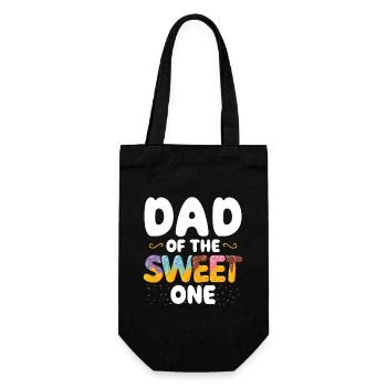 Papa The Sweet One | Matching Family Birthday - Gift Bag for Bottles - black - Front