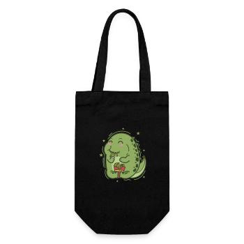 petit dinosaure aime les chips dinosaures - Sac à bouteille - noir - Devant