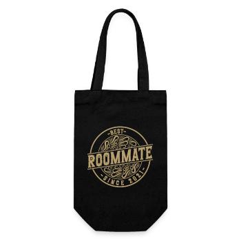 Best roommate since 2021 love your roomates - Geschenkbeutel für Flaschen - Schwarz - Vorne