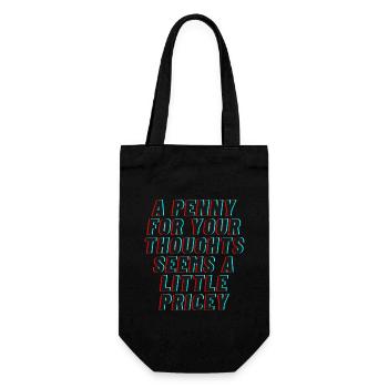 A Penny for your thoughts seems a little Pricey - Gift Bag for Bottles - black - Front