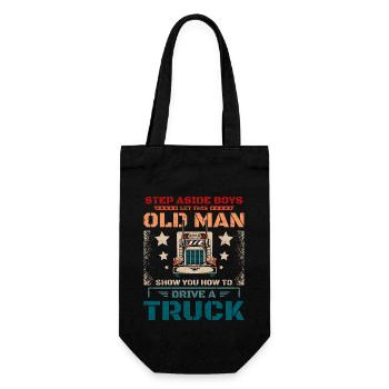 Laissez ce vieil homme vous montrer comment conduire un camion - Sac à bouteille - noir - Devant