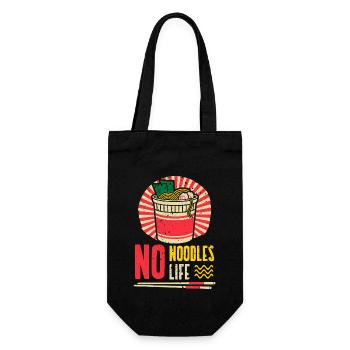 No life | without noodles Ramen lovers | Japan - Gift Bag for Bottles - black - Front