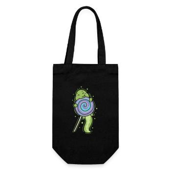 Dino with a lollipop dinosaur reptile - Gift Bag for Bottles - black - Front