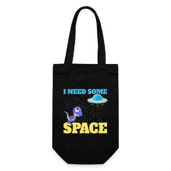 Astronauti need some Space - Geschenkbeutel für Flaschen - Schwarz - Vorne