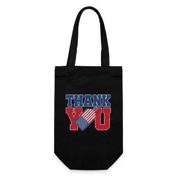 Veterans Day Vintage Memorial Day Freedom - Geschenkbeutel für Flaschen - Schwarz - Vorne