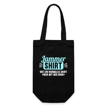 Jammer Shirt wie normales Shirt nur mit mir drin - Geschenkbeutel für Flaschen - Schwarz - Vorne