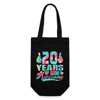 20e anniversaire ou anniversaire 20 ans d’existence - Sac à bouteille - noir - Devant
