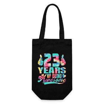 23rd birthday or anniversary 23 years of being - Gift Bag for Bottles - black - Front