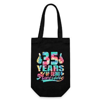 35e anniversaire ou anniversaire 35 ans d’existence - Sac à bouteille - noir - Devant