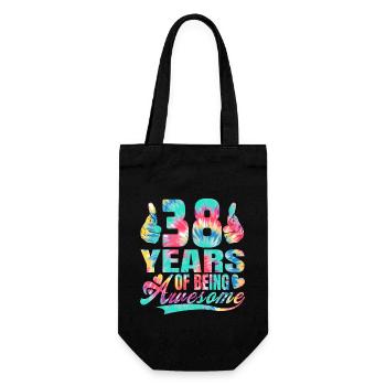 38th birthday or anniversary 38 years of being - Gift Bag for Bottles - black - Front