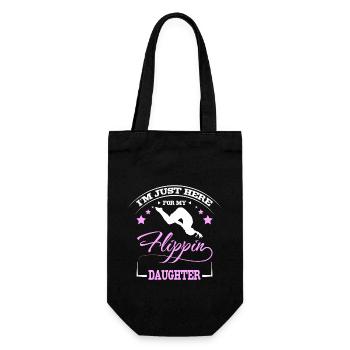 Je suis ici pour mon daugther de gymnastique flippin - Sac à bouteille - noir - Devant