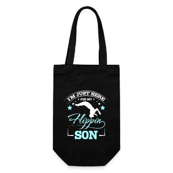 Je suis ici pour mon fils de gymnastique flippin - Sac à bouteille - noir - Devant