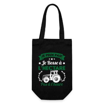 Je peux pas! Je bosse à l'hectare pas à l'heure - Sac à bouteille - noir - Devant