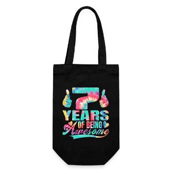 7ème anniversaire ou anniversaire 7 ans d’être - Sac à bouteille - noir - Devant