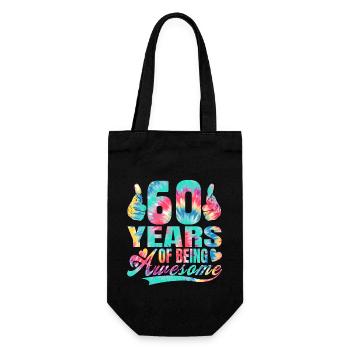 60. Geburtstag Oder Jahrestag 60 Years Of Being - Geschenkbeutel für Flaschen - Schwarz - Vorne
