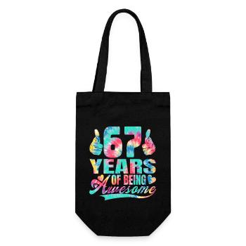 67e anniversaire ou anniversaire 67 ans d’existence - Sac à bouteille - noir - Devant