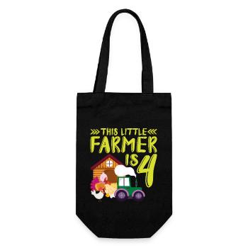 This small farmer is 4 farm more thematic - Gift Bag for Bottles - black - Front