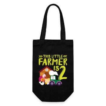 This small farmer is 2 farm more thematic - Gift Bag for Bottles - black - Front