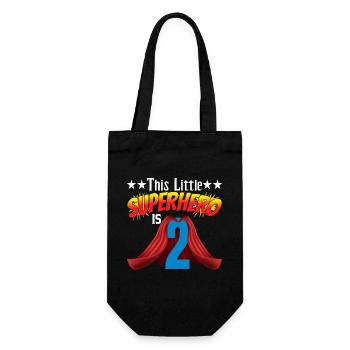 Ce petit super-héros a 2 ans - Sac à bouteille - noir - Devant