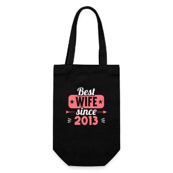Best Wife Best Husband since 2013 - Gift Bag for Bottles - black - Front