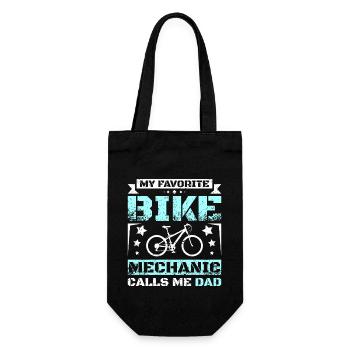 Mon mécanicien de vélo préféré m’appelle papa - Sac à bouteille - noir - Devant