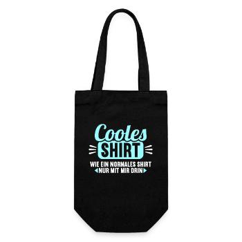 Cooles Shirt wie normales Shirt nur mit mir drin - Geschenkbeutel für Flaschen - Schwarz - Vorne