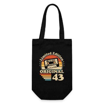Oldtimer Built in 1943 Born Vintage Birthday - Gift Bag for Bottles - black - Front