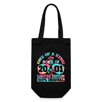 Unique Born In 2001 Limited Edition - Gift Bag for Bottles - black - Front