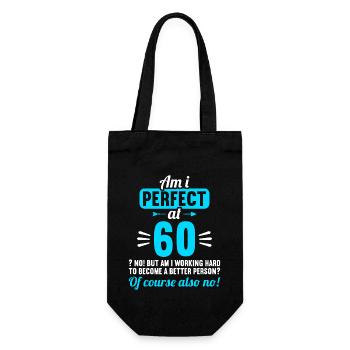 Suis-je parfait à 60 ans 60e anniversaire - Sac à bouteille - noir - Devant