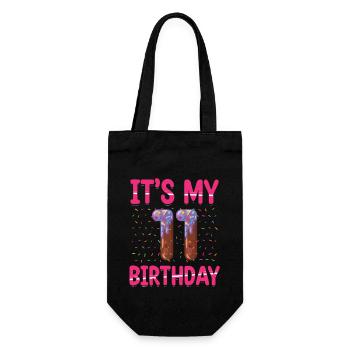 C’est mon 11e anniversaire | Saupoudrer des | à thème - Sac à bouteille - noir - Devant