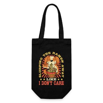 Slurping The Ramen Away Like I Don't Care | Ramen - Gift Bag for Bottles - black - Front