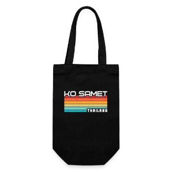 Vintage Thailand Vacation Asia Sunset Ko Samet - Gift Bag for Bottles - black - Front