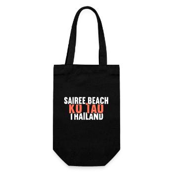 Vintage Thailand Vacation Asia Sunset Ko Tao - Gift Bag for Bottles - black - Front