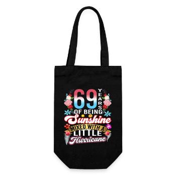 69 years of sunshine mixed with a small - Gift Bag for Bottles - black - Front