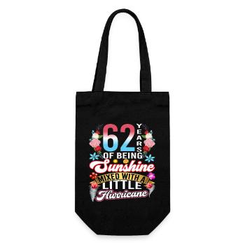 62 years of sunshine mixed with a small - Gift Bag for Bottles - black - Front