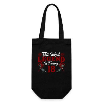 Diese Tintenlegende Wird 18 Fantastischer 18. - Geschenkbeutel für Flaschen - Schwarz - Vorne