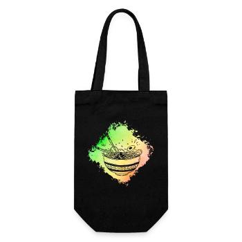 Ramen Retro - Gift Bag for Bottles - black - Front