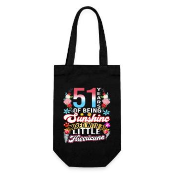 51 years of sunshine mixed with a small - Gift Bag for Bottles - black - Front
