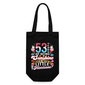 53 years of sunshine mixed with a small - Gift Bag for Bottles - black - Front