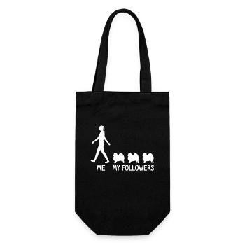 I My Followers Spitz Pomeranian Dog Breeder - Gift Bag for Bottles - black - Front