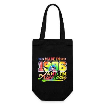 Fabriqué en 1996 et je suis génial Tie Dye coloré - Sac à bouteille - noir - Devant