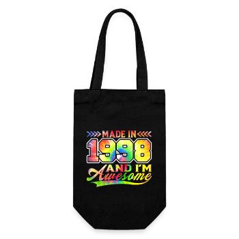 Fabriqué en 1998 et je suis génial Tie Dye coloré - Sac à bouteille - noir - Devant